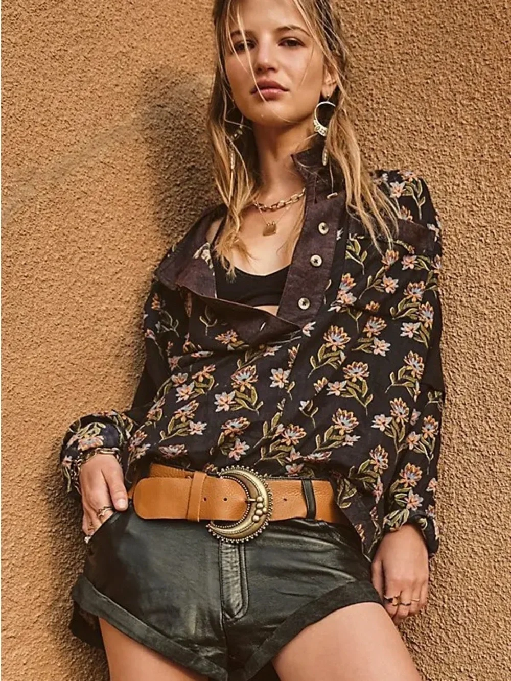 Free People We The Free Summer of Surf Pullover Button Henley Top - Picture 1 of 15